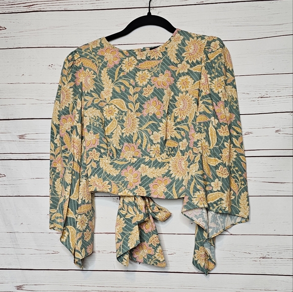 1.STATE Women's Floral Button up Shirt Black Size 1X